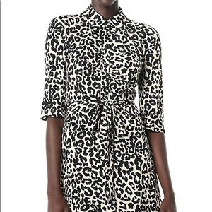 NWT: LAUNDRY by Shelli Segal Leopard Shirt Dress SzS